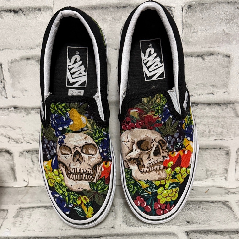 Vans Unisex Classic Slip-On Fruit Skull Vans Sneakers